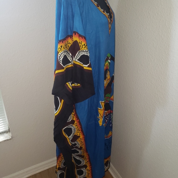 Just In: New/NWT African Woman Turquoise Kaftan … - Picture 13 of 14